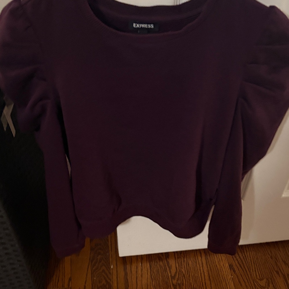 Express Women's Dark Purple Sweatshirt